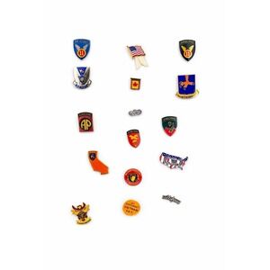 Vintage US Army Airborne Military‎ Enamel Pin Lot Vietnam Era Patriotic
